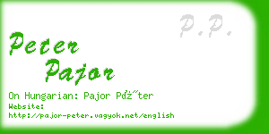 peter pajor business card